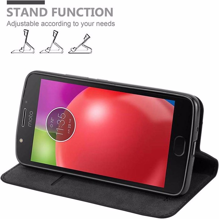 Actual product image Cadorabo Book Invisible Magnet Cover (Motorola Moto E4)