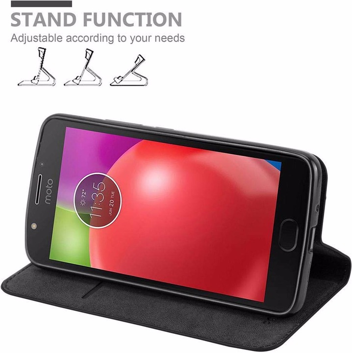 Actual product image Cadorabo Book Invisible Magnet Cover (Motorola Moto E4 Plus)