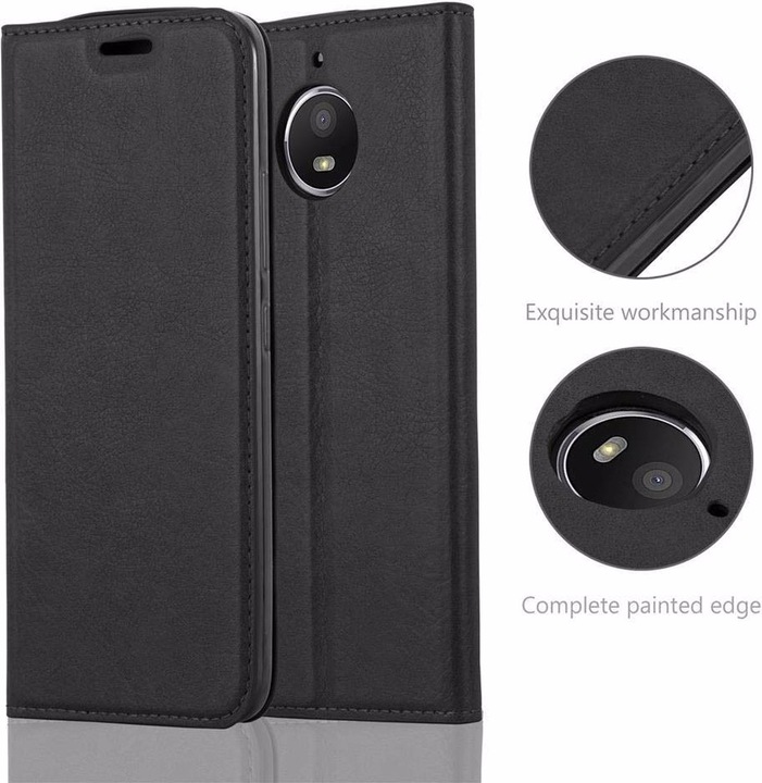 Actual product image Cadorabo Book Invisible Magnet Cover (Motorola Moto E4 Plus)