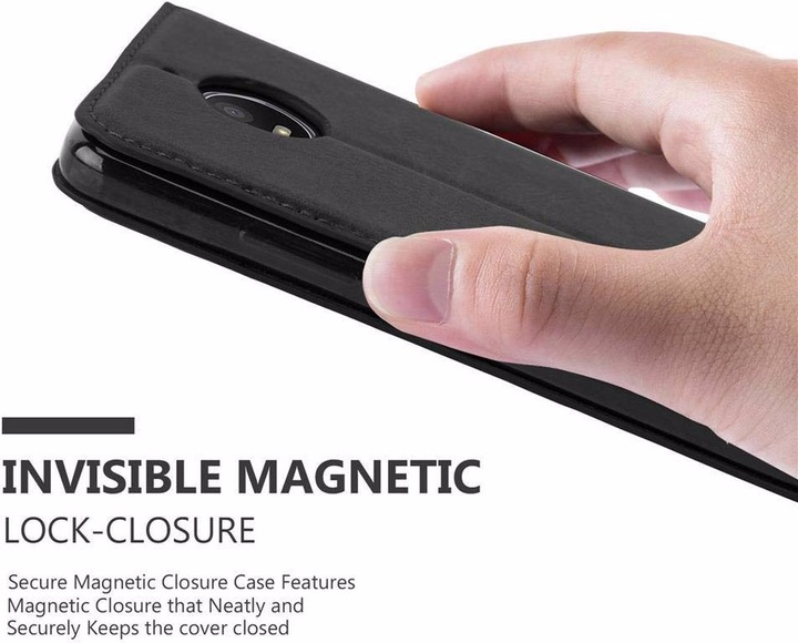 Actual product image Cadorabo Book Invisible Magnet Cover (Motorola Moto E4 Plus)