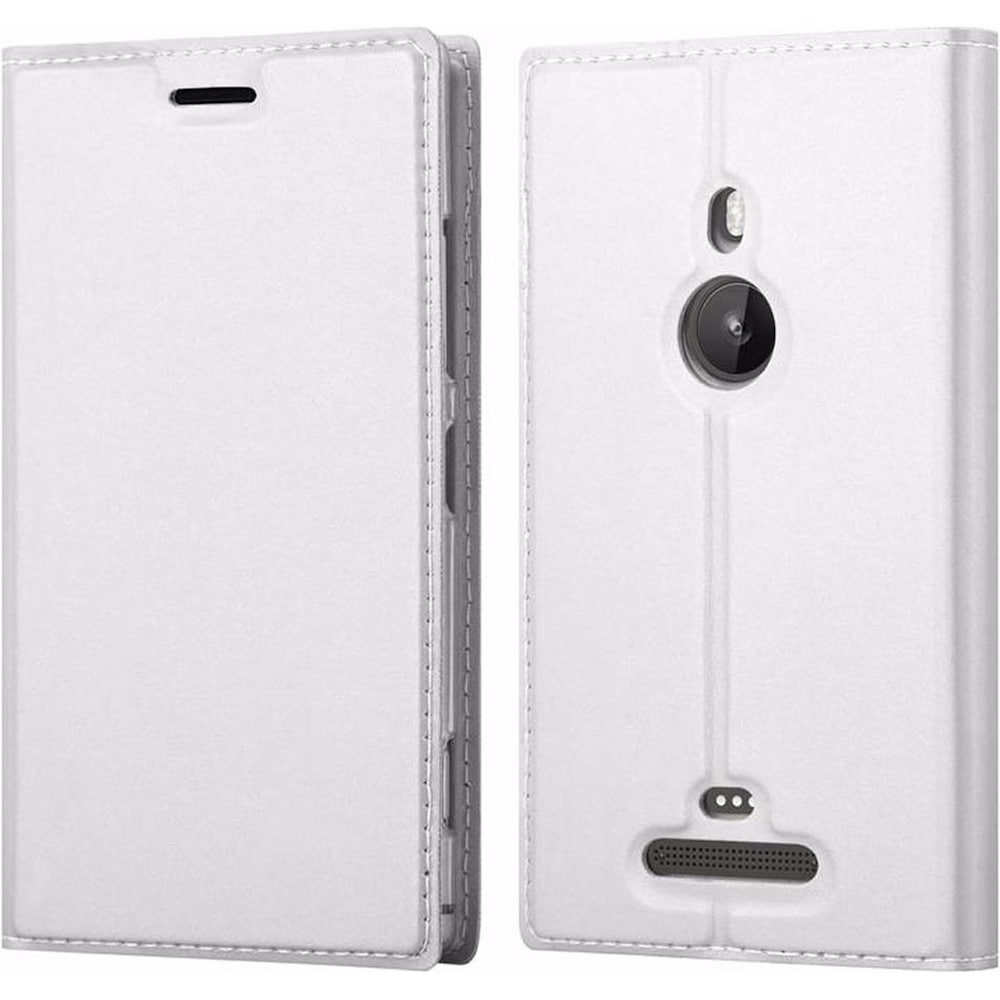 Cadorabo Book Classy Style Cover (Nokia Lumia 925), Smartphone Hülle, Silber