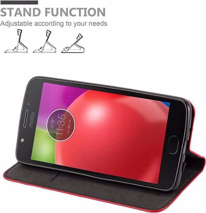Actual product image Cadorabo Book Invisible Magnet Cover (Motorola Moto E4)