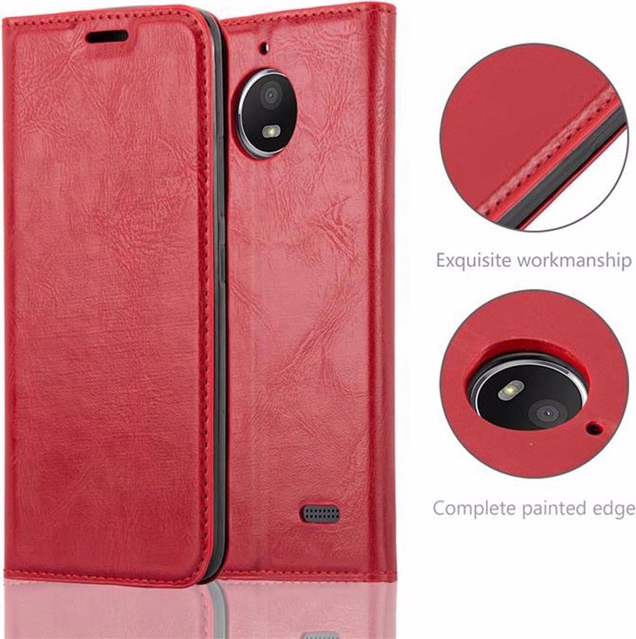 Actual product image Cadorabo Book Invisible Magnet Cover (Motorola Moto E4)