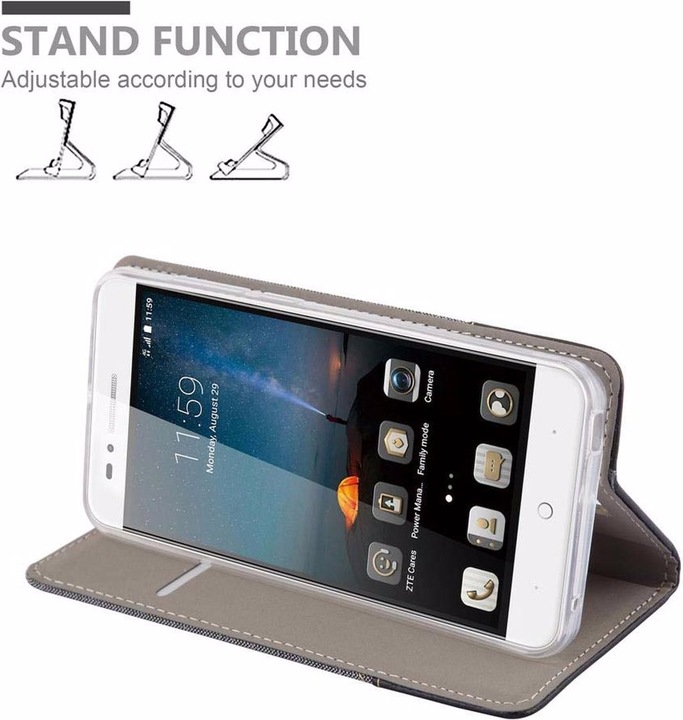 Produktbild Cadorabo Book Jeans Optik Cover (ZTE Blade A612)
