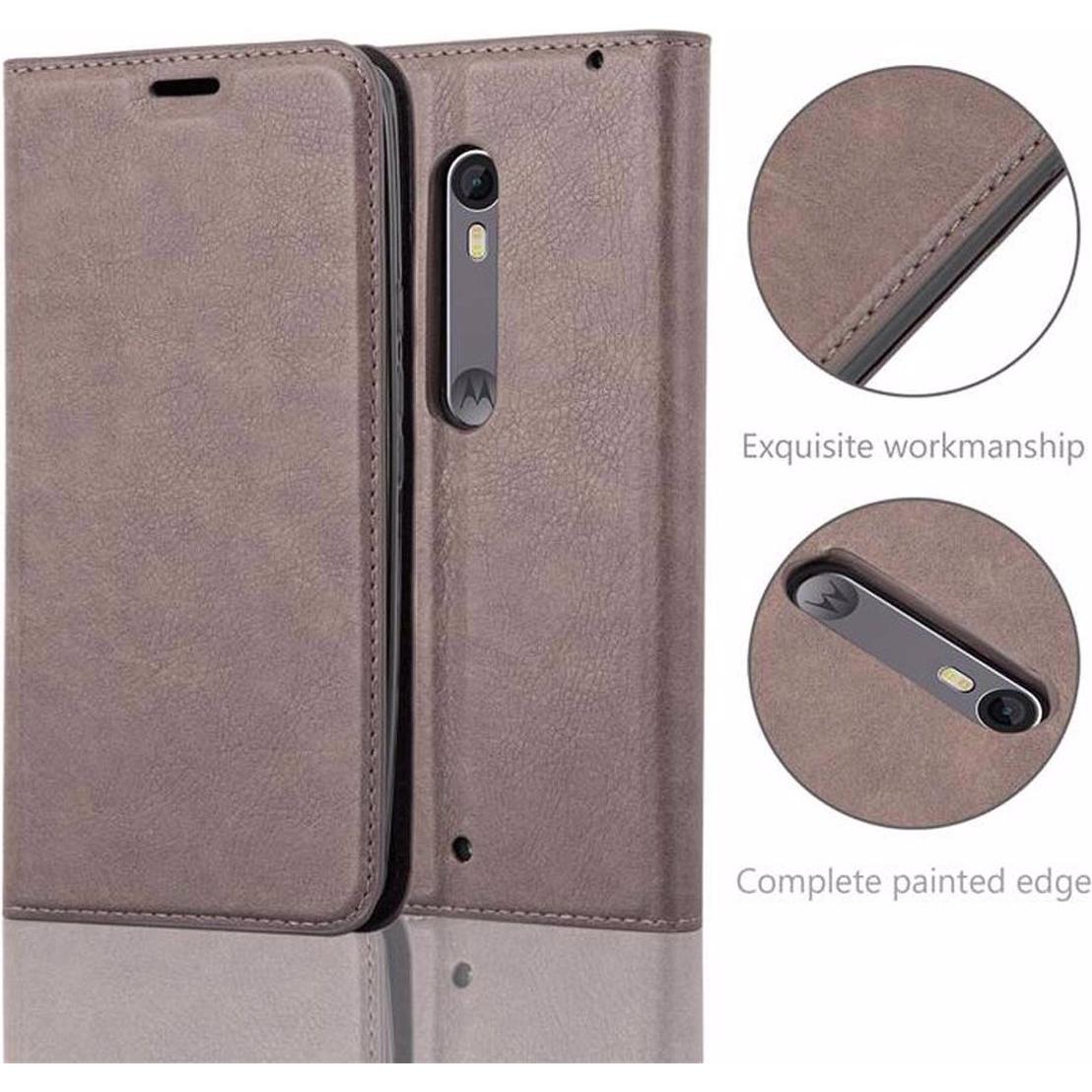 Thumbnail - Cadorabo Book Invisible Magnet Cover (Motorola Moto X Style), Smartphone Hülle, Braun