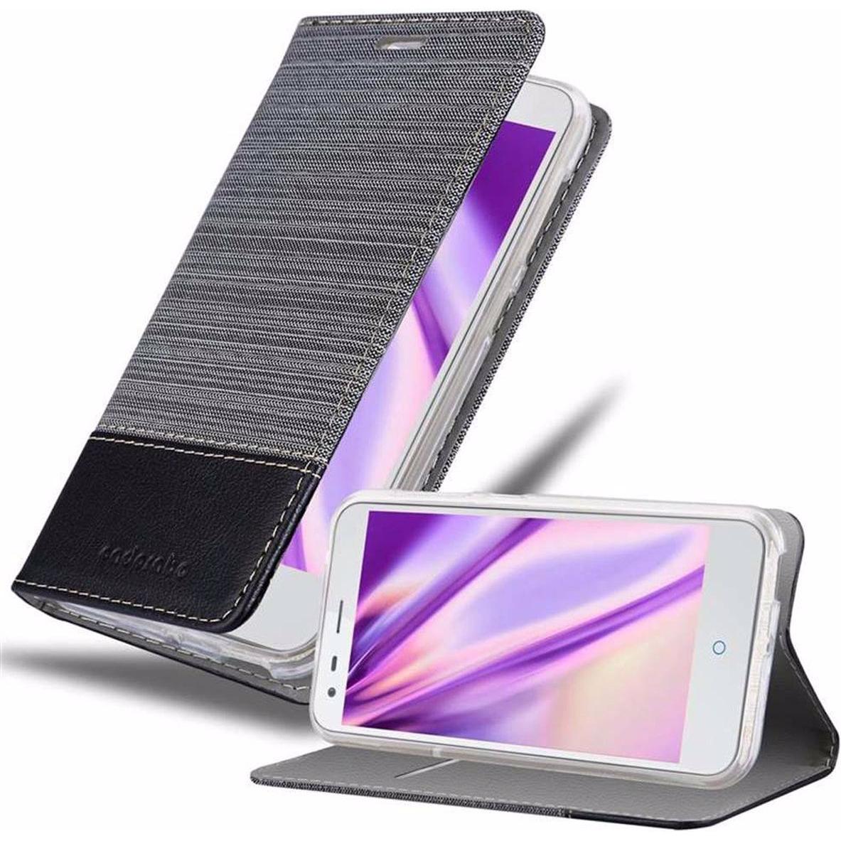 Thumbnail - Cadorabo Book Jeans Optik Cover (ZTE Blade S6), Smartphone Hülle, Grau