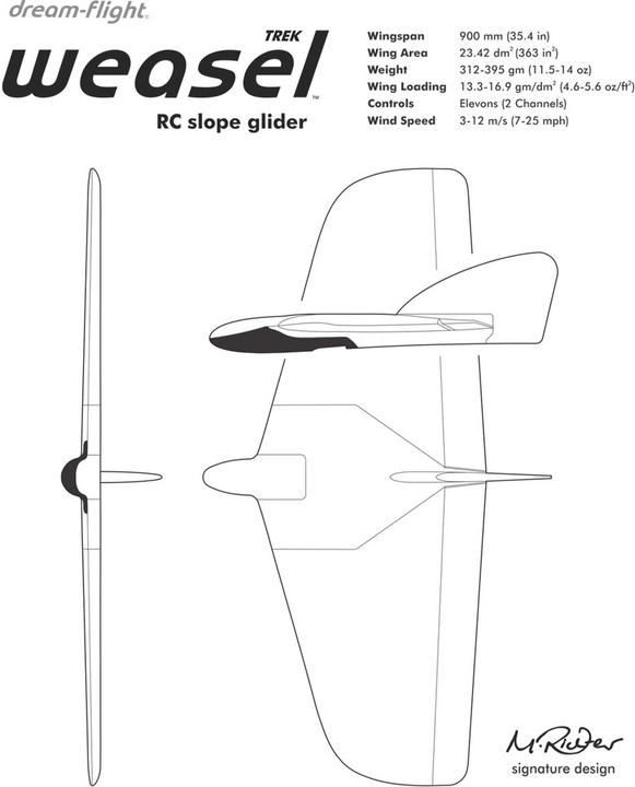 Image du produit Dream-Flight Weasel Trek Arg Epo Planeur En Mousse Moulée (Planeur)