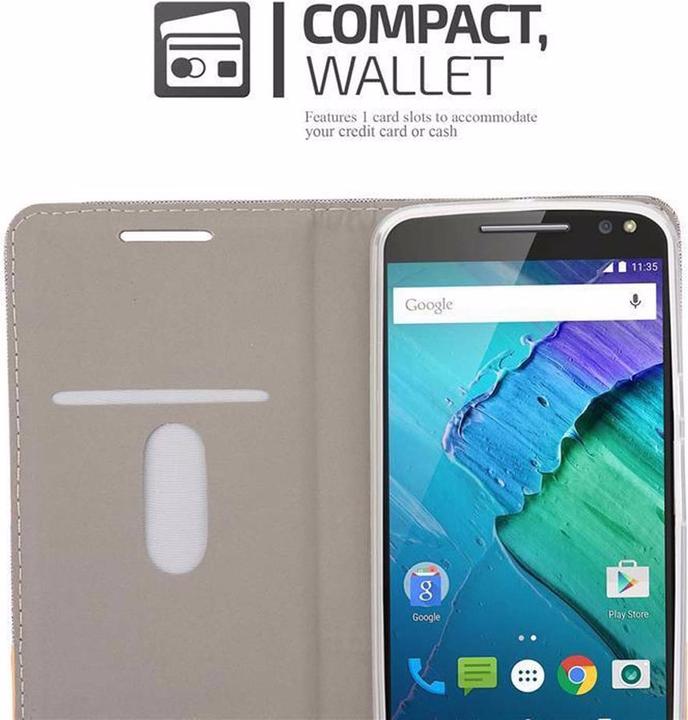 Produktbild Cadorabo Book Jeans Optik Cover (Motorola Moto X Style)