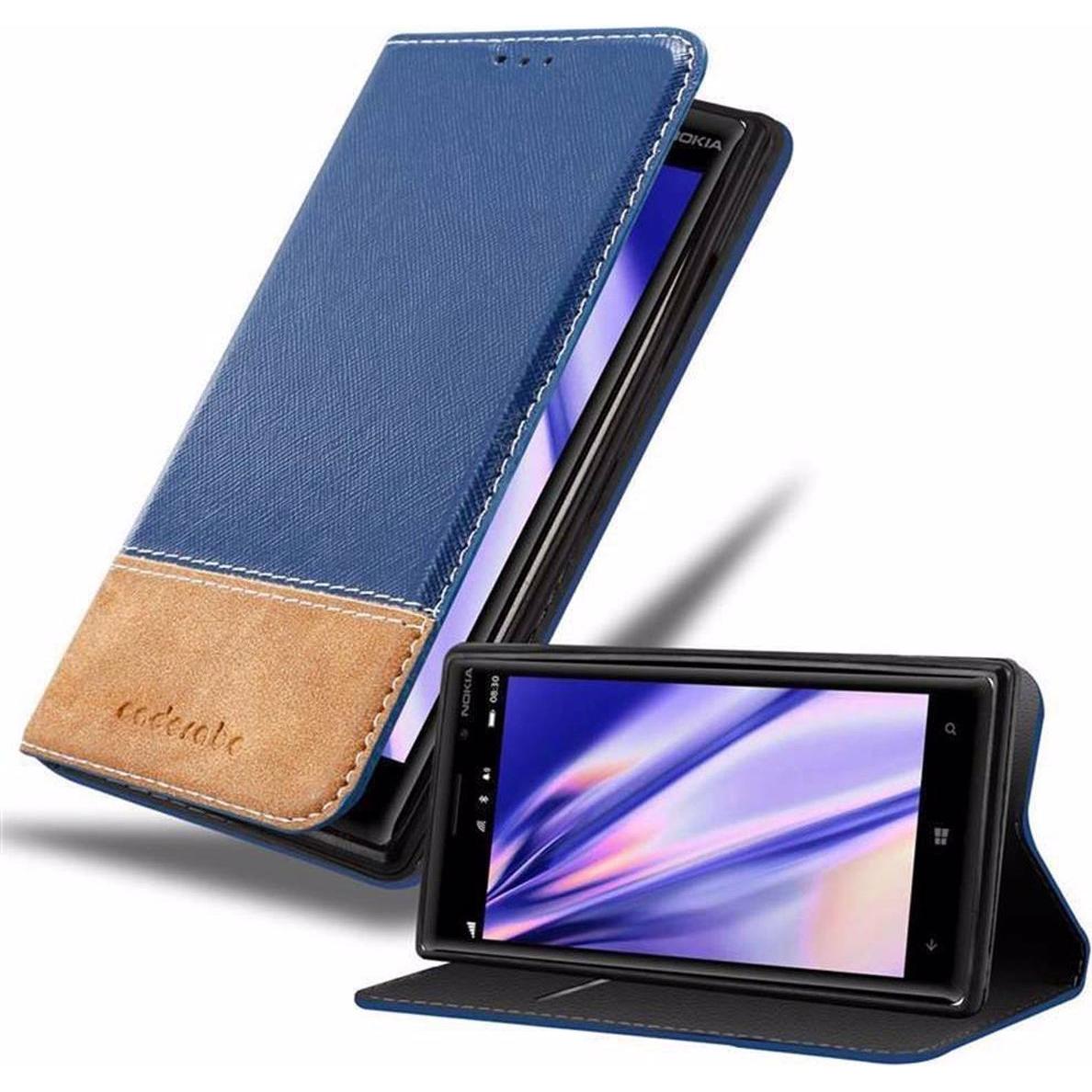 Cadorabo Book X-Wallet Cover (Nokia Lumia 830), Smartphone Hülle, Blau