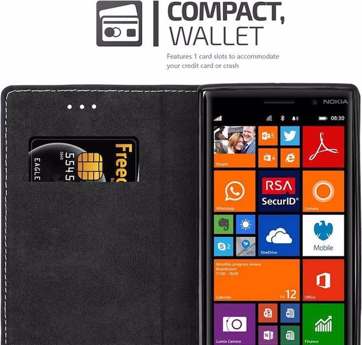Actual product image Cadorabo Book X Wallet Cover (Nokia Lumia 830)