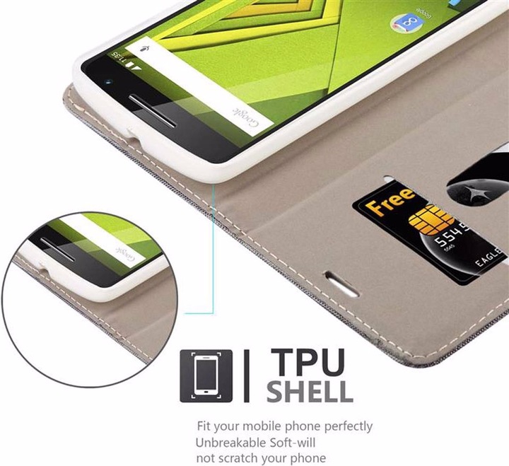 Image du produit Cadorabo Couverture look jeans Book (Motorola Moto X Play)