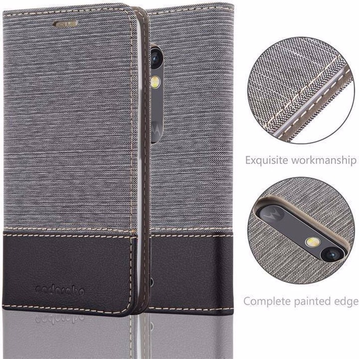 Image du produit Cadorabo Couverture look jeans Book (Motorola Moto X Play)