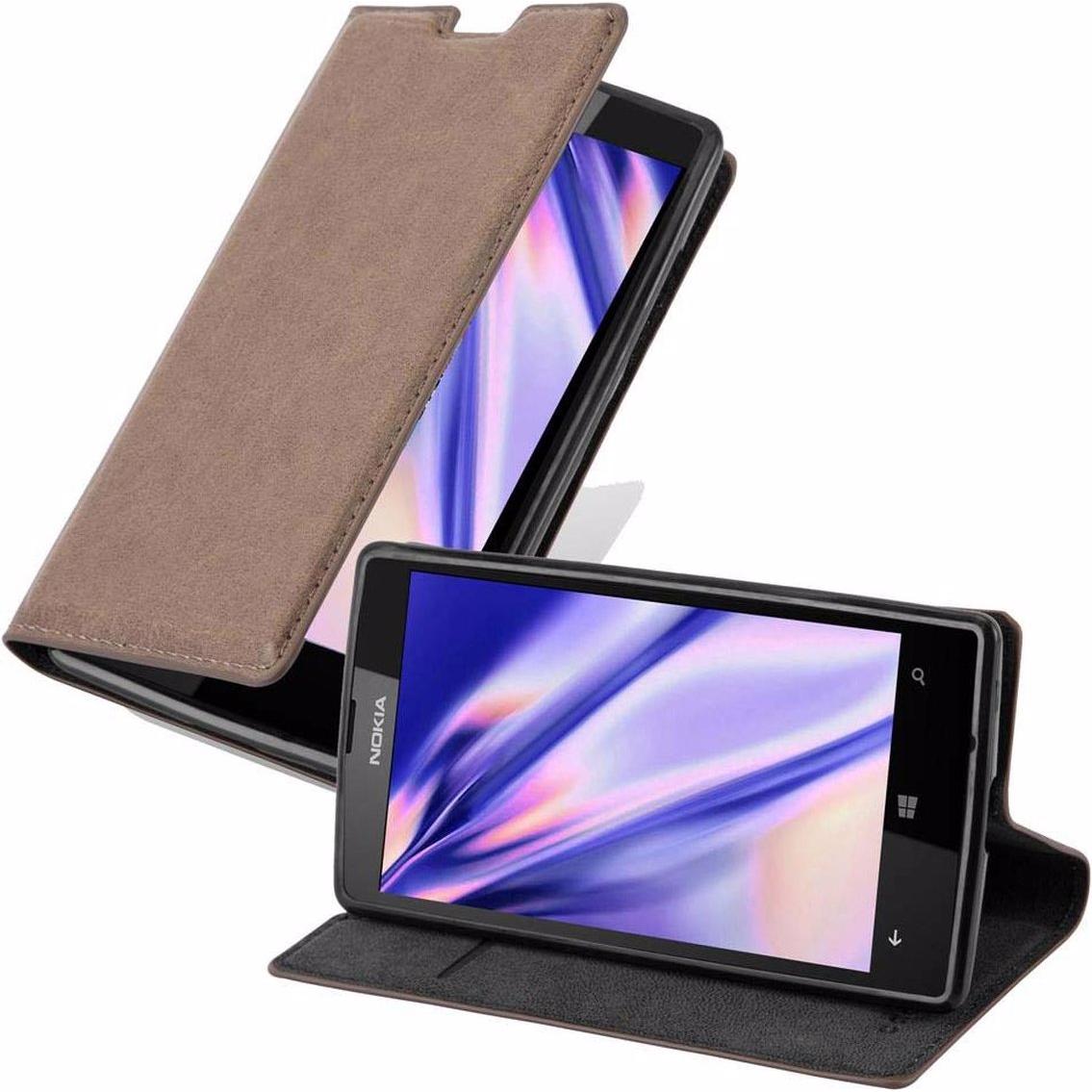 Thumbnail - Cadorabo Book Invisible Magnet Cover (Nokia Lumia 520), Smartphone Hülle, Braun