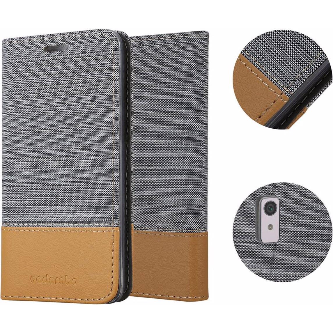 Thumbnail - Cadorabo Jeans Optik (Sony Xperia XA1), Smartphone Hülle, Grau, Braun
