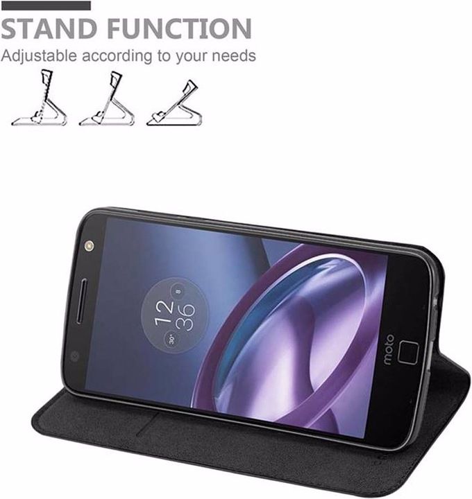 Actual product image Cadorabo Book Invisible Magnet Cover (Motorola Moto Z2)
