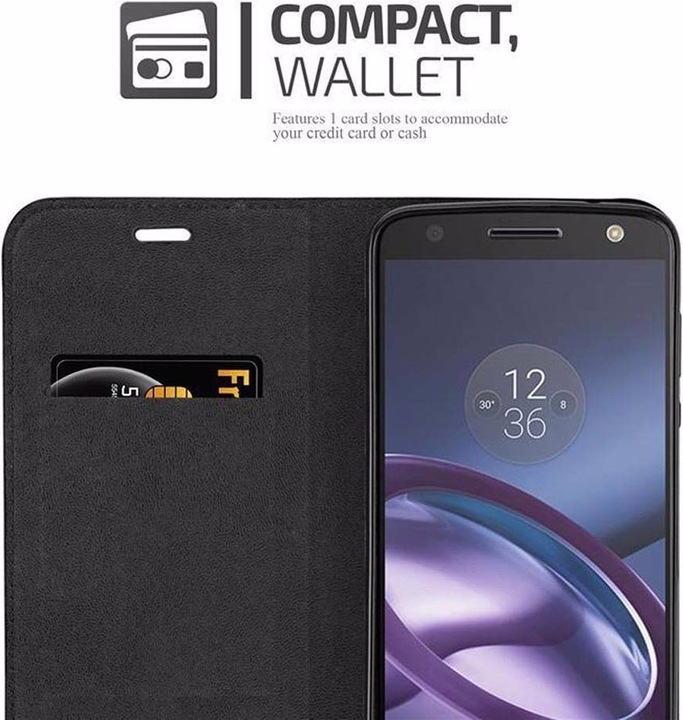 Actual product image Cadorabo Book Invisible Magnet Cover (Motorola Moto Z2)