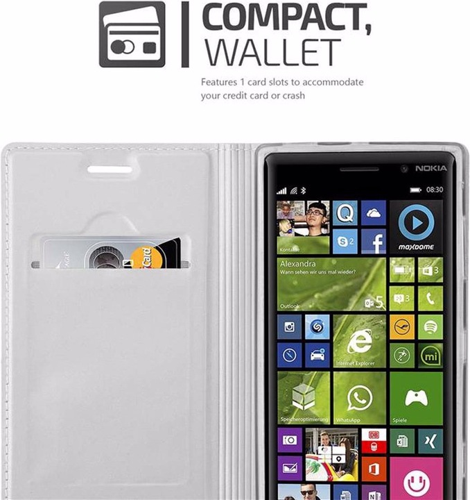 Actual product image Cadorabo Book Classy Style Cover (Nokia Lumia 830)
