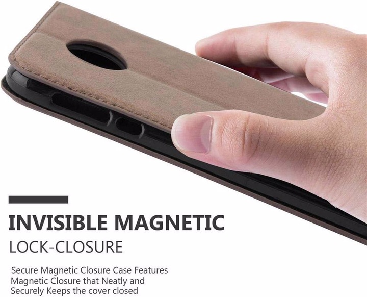 Actual product image Cadorabo Book Invisible Magnet Cover (Motorola Moto Z Force)