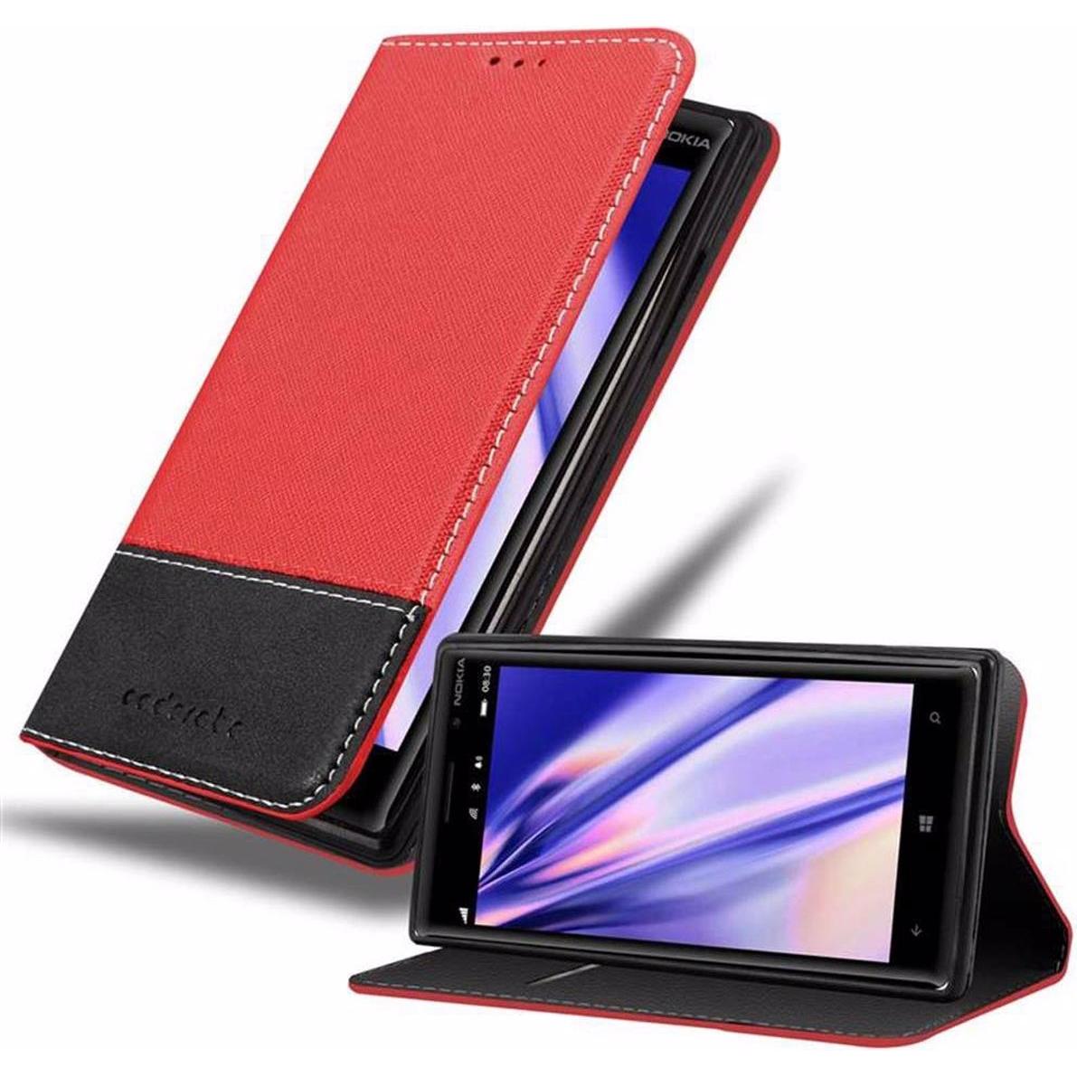 Cadorabo Book X-Wallet Cover (Nokia Lumia 830), Smartphone Hülle, Rot
