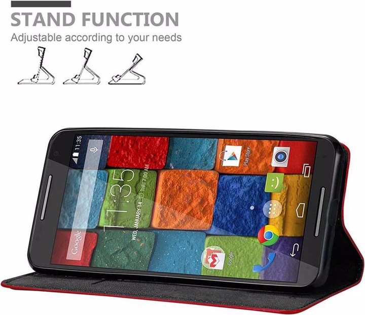 Actual product image Cadorabo Book Invisible Magnet Cover (Motorola Moto X2)