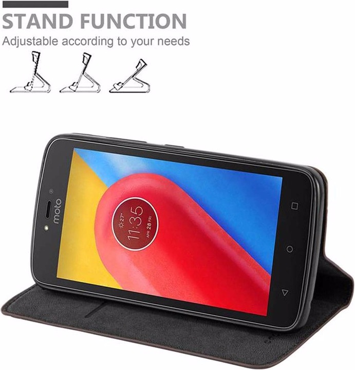 Actual product image Cadorabo Book Invisible Magnet Cover (Motorola Moto C)