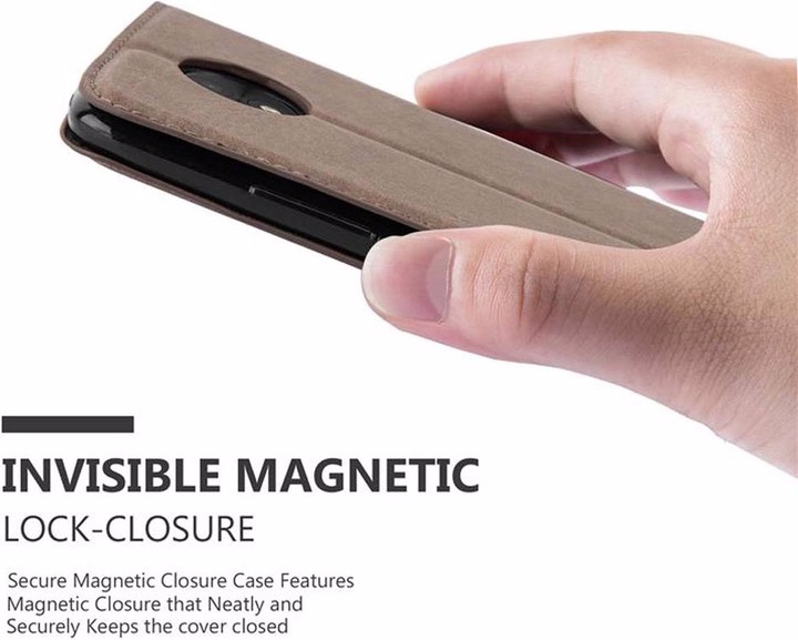 Actual product image Cadorabo Book Invisible Magnet Cover (Motorola Moto C)