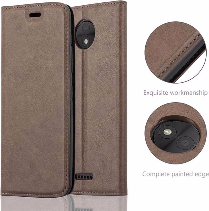 Actual product image Cadorabo Book Invisible Magnet Cover (Motorola Moto C)
