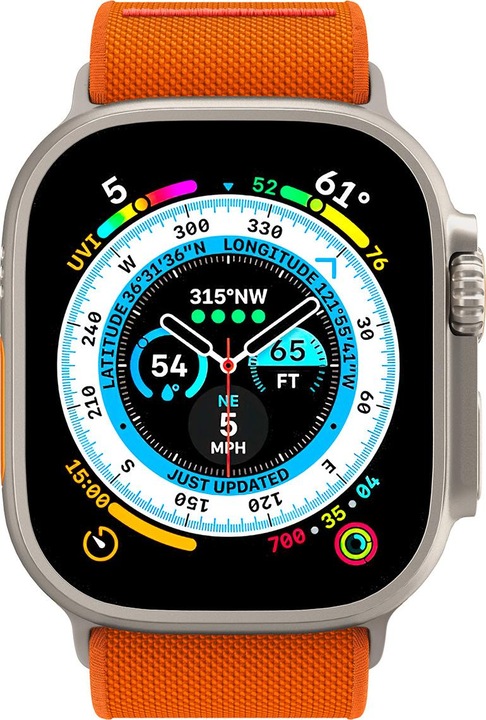 Actual product image Spigen Fit Lite Band for Apple Watch Series 42, 44, 45, 49 mm - orange (42 mm, 44 mm, 45 mm, 49 mm, Nylon, Fabric, Stainless steel, Apple Watch Series 7, Apple Watch Series 8, Apple Watch Ultra)