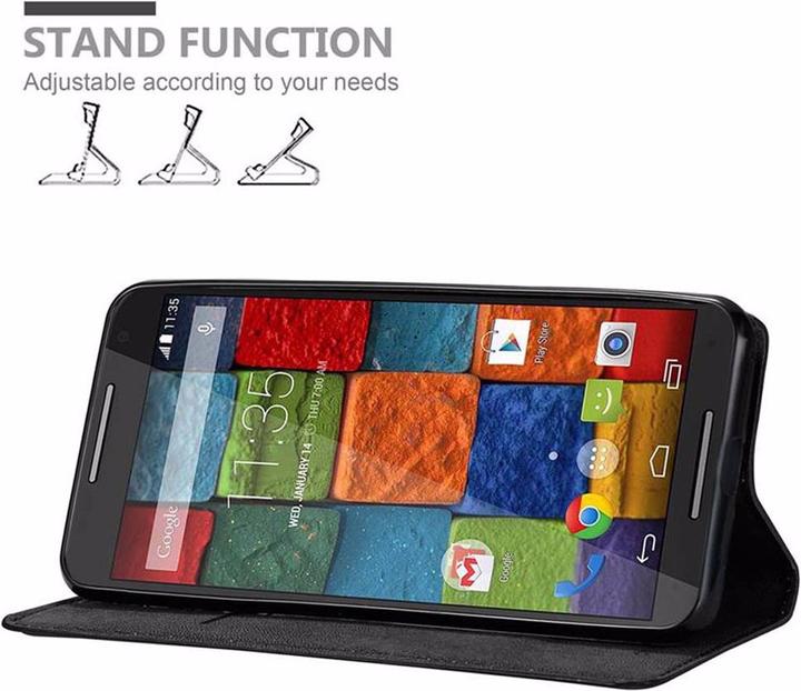 Actual product image Cadorabo Book Invisible Magnet Cover (Motorola Moto X2)