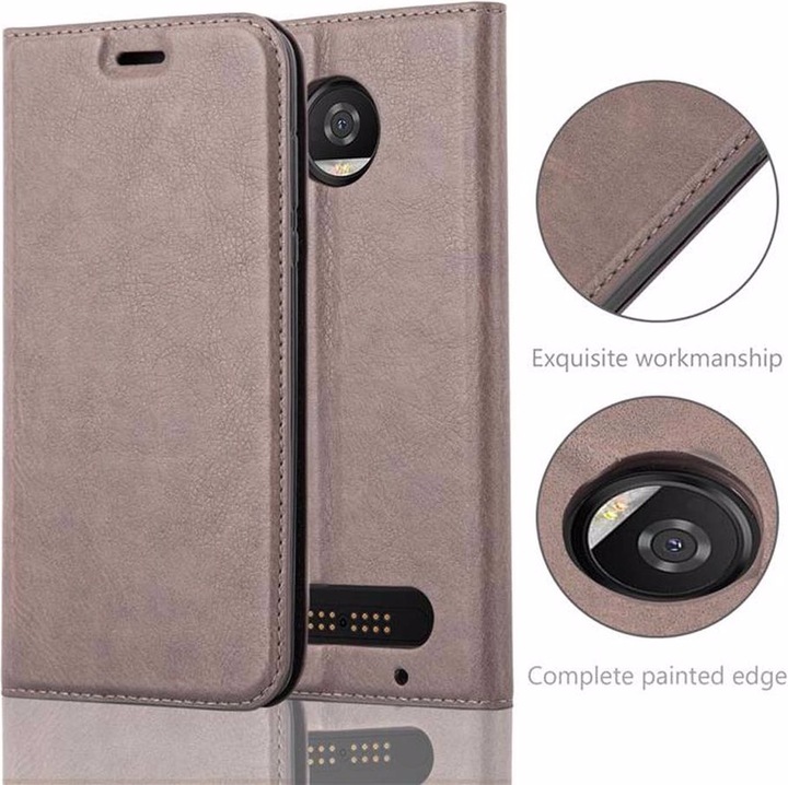 Actual product image Cadorabo Book Invisible Magnet Cover (Motorola Moto Z2 Play, Motorola Moto Z2 Force)