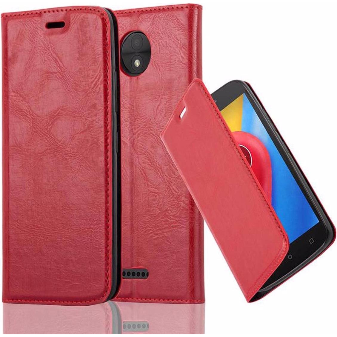 Thumbnail - Cadorabo Book Invisible Magnet Cover (Motorola Moto C), Smartphone Hülle, Rot