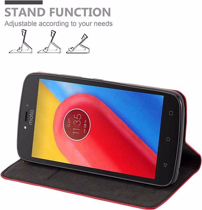 Actual product image Cadorabo Book Invisible Magnet Cover (Motorola Moto C)
