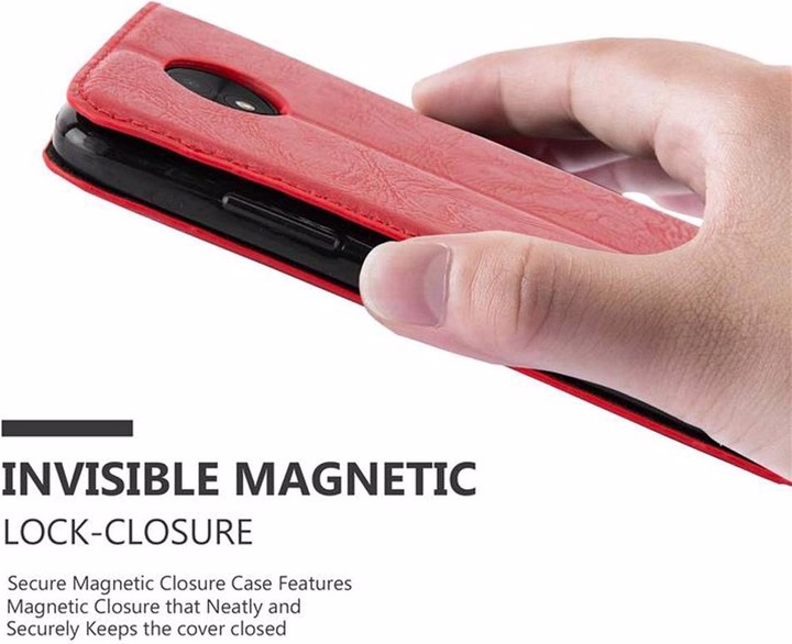 Actual product image Cadorabo Book Invisible Magnet Cover (Motorola Moto C)