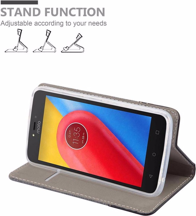 Produktbild Cadorabo Book Jeans Optik Cover (Motorola Moto C Plus)