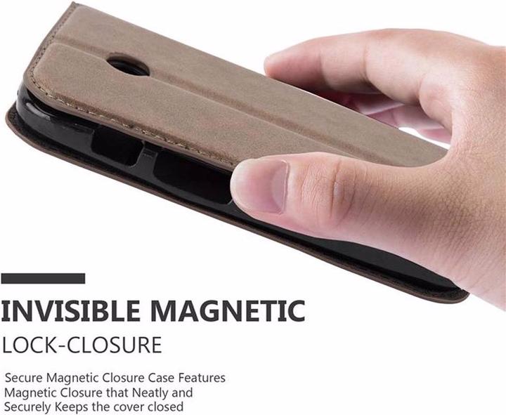 Actual product image Cadorabo Book Invisible Magnet Cover (Motorola Moto E)