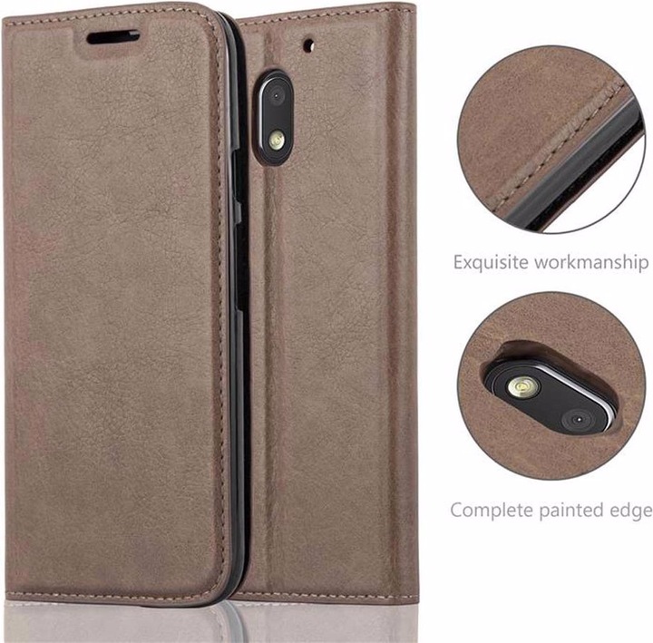 Actual product image Cadorabo Book Invisible Magnet Cover (Motorola Moto E3)