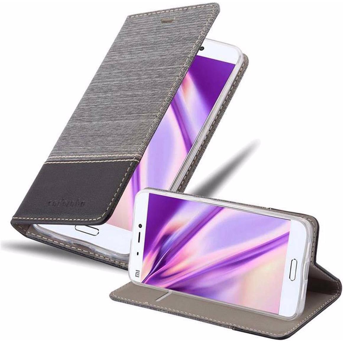 Cadorabo Book Jeans Optik Cover (Xiaomi Mi 5s), Smartphone Hülle, Grau