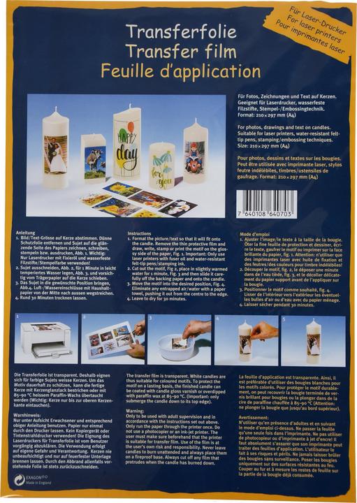 Produktbild Exagon Foto- Transferpapier A4 (2x)