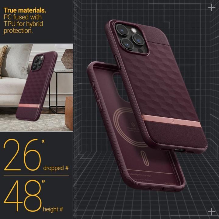 Image du produit Caseology Parallax MAG iPhone 15 Pro Max 6.7" Magsafe Burgundowy/Burgundy ACS06616 (Apple iPhone 15 Pro Max)