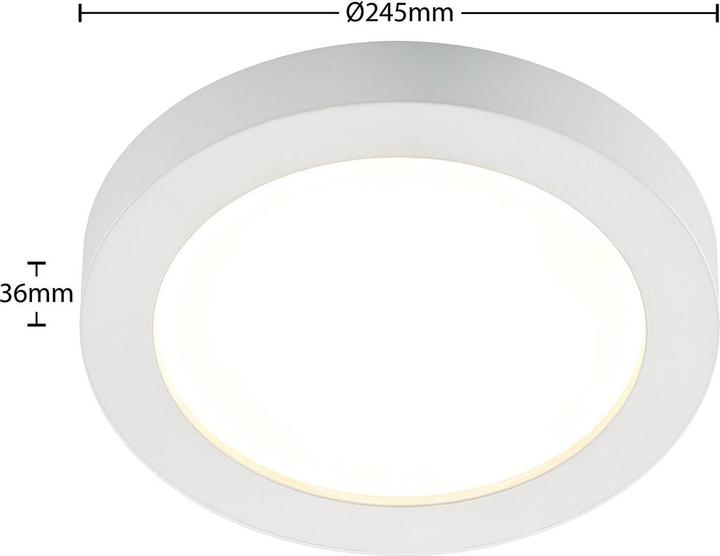 Image du produit Prios Edwina LED plafonnier, blanc, 24,5 cm (1740 lm)