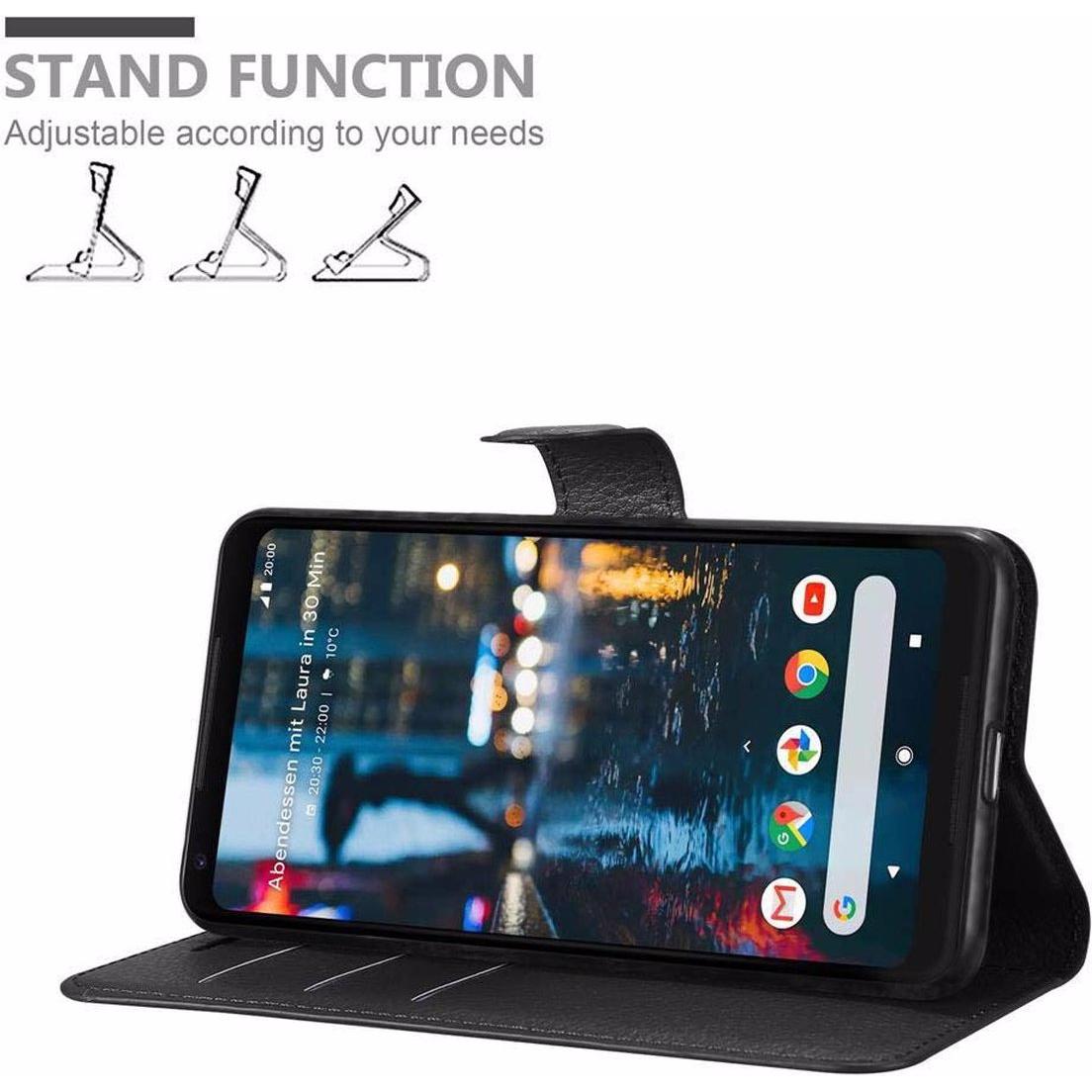 Thumbnail - Cadorabo Book mit Standfunktion Cover (Google Pixel 2 XL), Smartphone Hülle, Schwarz