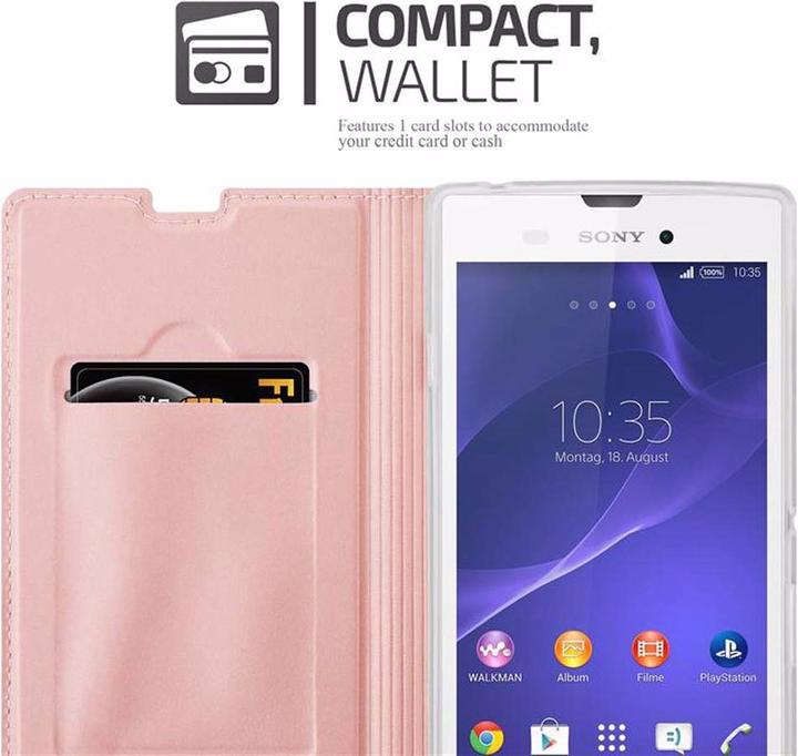 Actual product image Cadorabo Book Classy Style Cover (Sony Xperia T2 Ultra)
