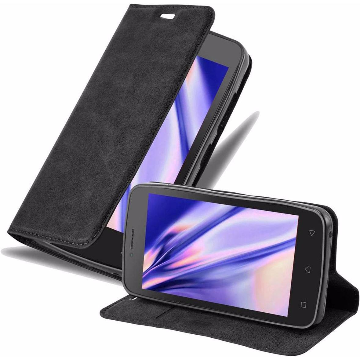 Cadorabo Book Invisible Magnet Cover (Lenovo A Plus), Smartphone Hülle, Schwarz