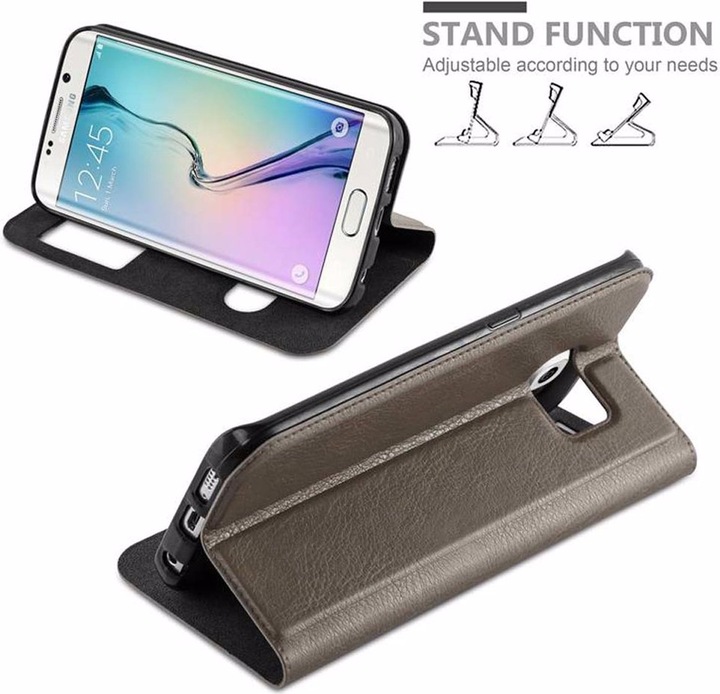 Actual product image Cadorabo Book with View double window cover (Samsung Galaxy S6 Edge+)