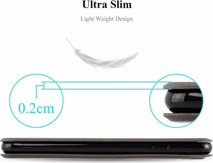 Actual product image Cadorabo Book with View double window cover (Samsung Galaxy S6 Edge+)