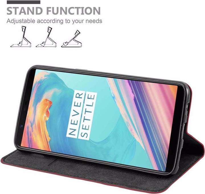 Actual product image Cadorabo Book Invisible Magnet Cover (OnePlus 5T)