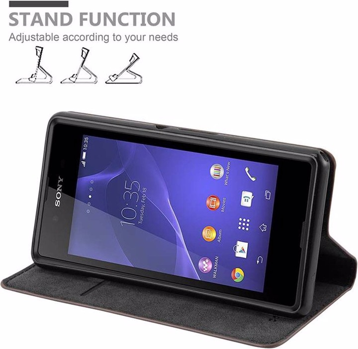 Actual product image Cadorabo Book Invisible Magnet Cover (Sony Xperia E3)
