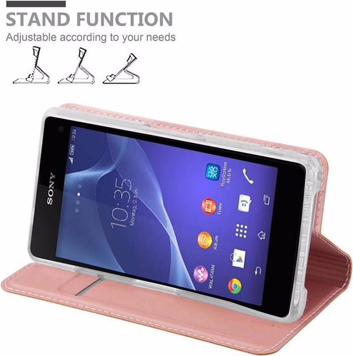 Actual product image Cadorabo Book Classy Style Cover (Sony Xperia Z1 Compact)