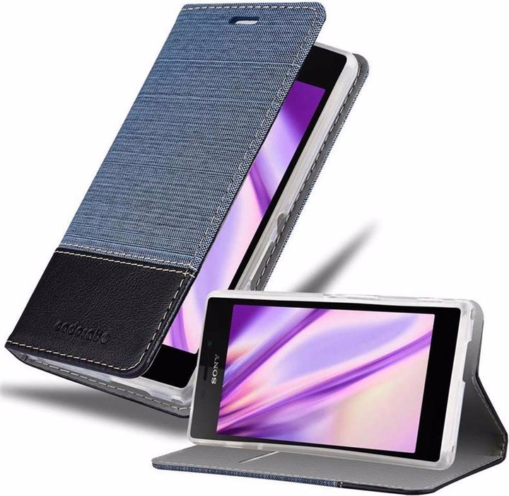 Image du produit Cadorabo Couverture look jeans Book (Sony Xperia M2 Aqua)