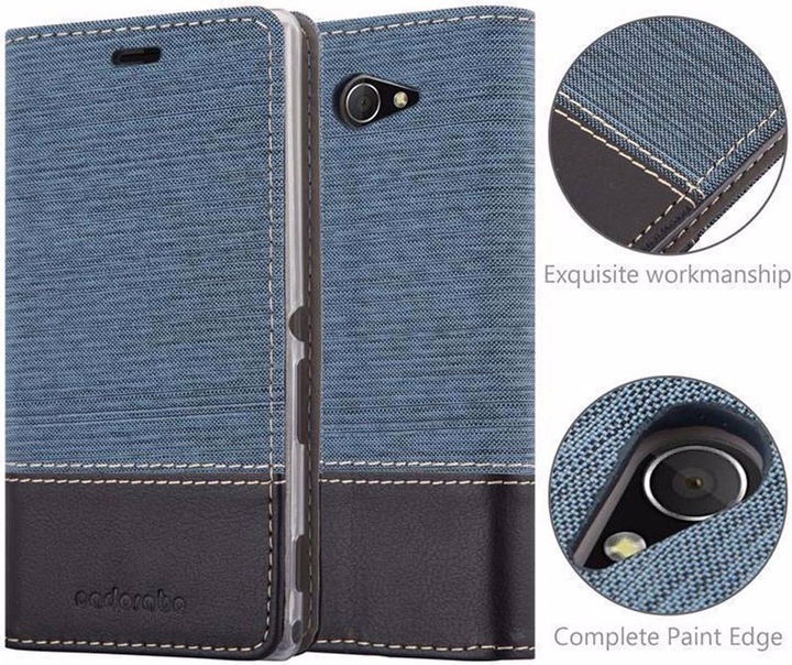 Image du produit Cadorabo Couverture look jeans Book (Sony Xperia M2 Aqua)